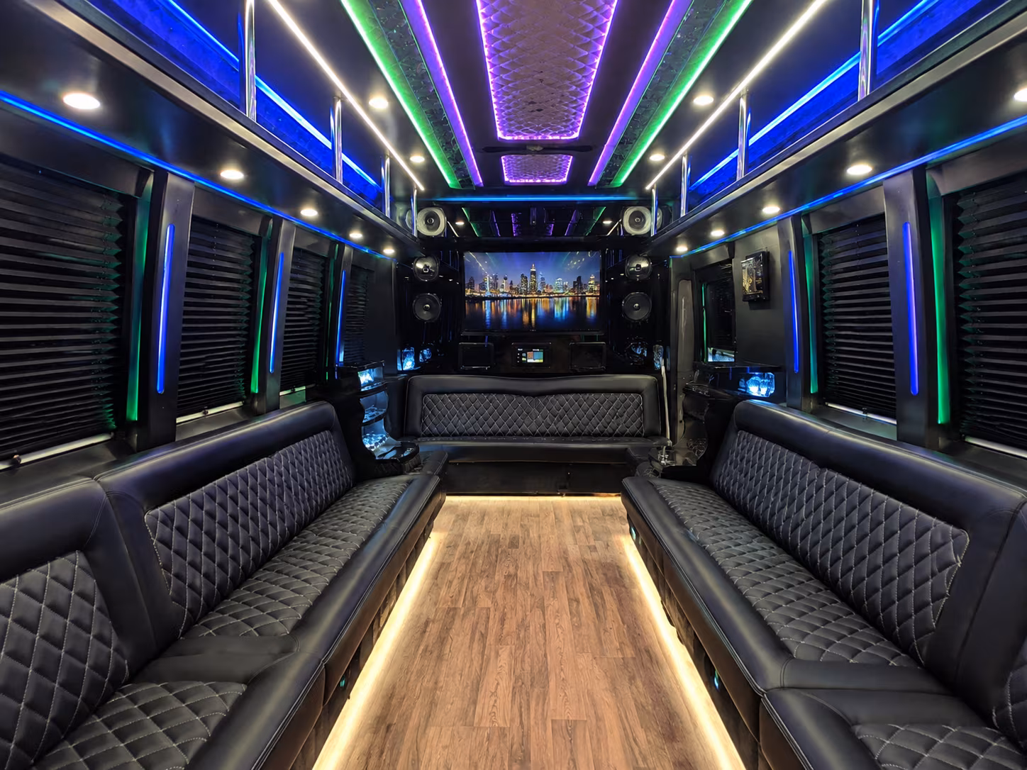 murfreesboro 25 passenger party bus interior