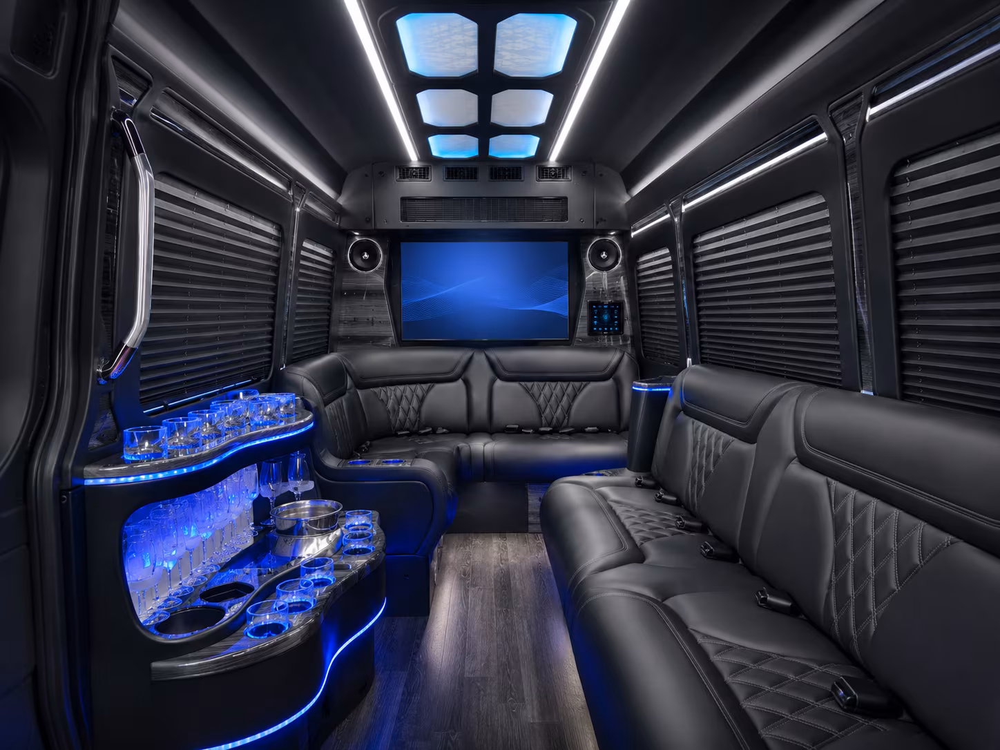 murfreesboro 50 passenger party bus interior